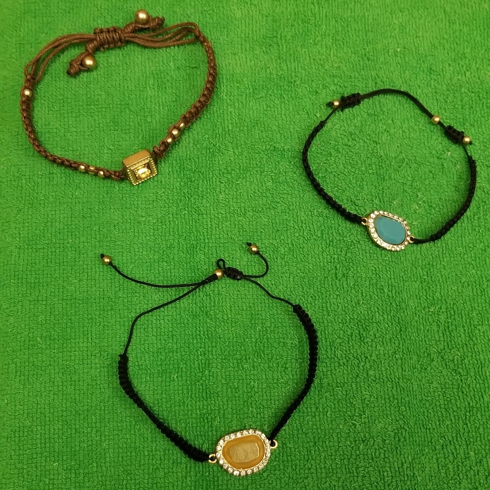 🍁🌺💎Nevada set of 3 adjustable friendship bracelets